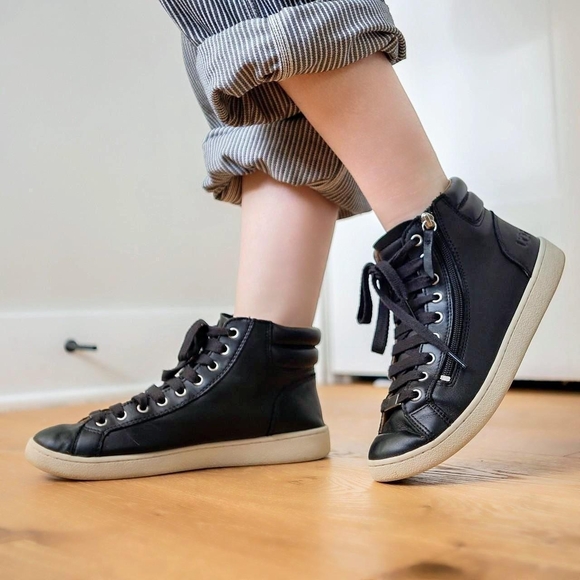 UGG Leather Olive Black High-Top Sneakers - Picture 3 of 8